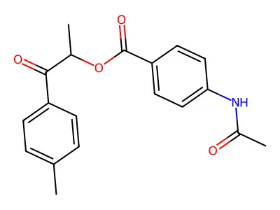 1-(4-Methylphenyl)-1-oxopropan-2-yl 4-(acetylamino)benzoate structure