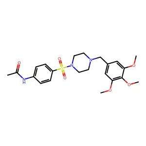N-[4-[4-[(3,4,5-trimethoxyphenyl)methyl]piperazin-1-yl]sulfonylphenyl]acetamide structure