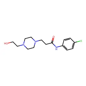 N-(4-chlorophenyl)-3-[4-(2-hydroxyethyl)piperazin-1-yl]propanamide structure