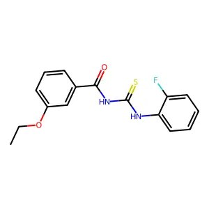 3-ethoxy-N-[(2-fluorophenyl)carbamothioyl]benzamide structure