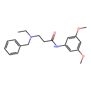 3-[benzyl(ethyl)amino]-N-(3,5-dimethoxyphenyl)propanamide structure