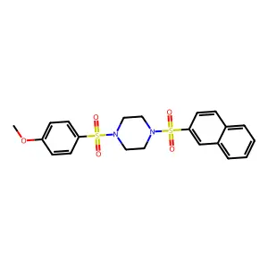 1-(4-Methoxyphenyl)sulfonyl-4-naphthalen-2-ylsulfonylpiperazine structure