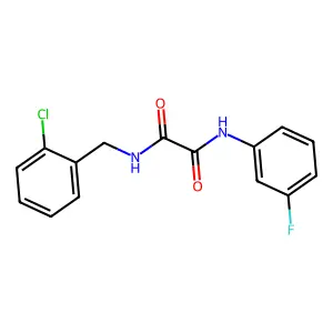 N-[(2-chlorophenyl)methyl]-N'-(3-fluorophenyl)oxamide structure