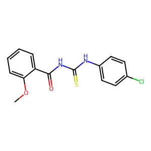 N-[(4-chlorophenyl)carbamothioyl]-2-methoxybenzamide structure