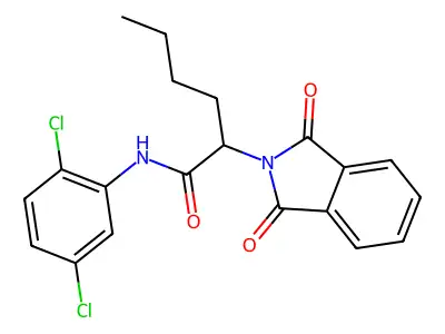 N-(2,5-dichlorophenyl)-2-(1,3-dioxoisoindol-2-yl)hexanamide structure