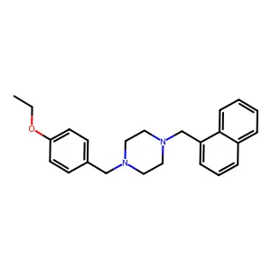 1-[(4-Ethoxyphenyl)methyl]-4-(naphthalen-1-ylmethyl)piperazine structure