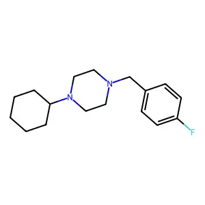 1-Cyclohexyl-4-[(4-fluorophenyl)methyl]piperazine structure