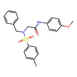 2-[benzyl-(4-methylphenyl)sulfonylamino]-N-(4-methoxyphenyl)acetamide structure