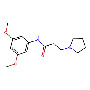 N-(3,5-dimethoxyphenyl)-3-(1-pyrrolidinyl)propanamide structure