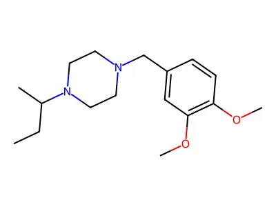 1-(Butan-2-yl)-4-(3,4-dimethoxybenzyl)piperazine structure