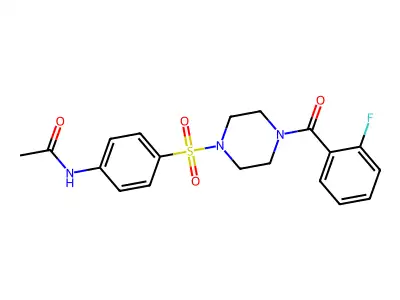 N-{4-[4-(2-Fluoro-benzoyl)-piperazine-1-sulfonyl]-phenyl}-acetamide structure