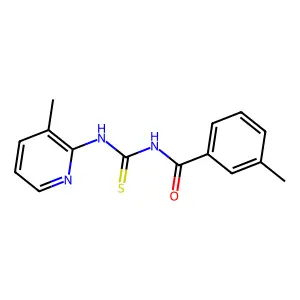 3-methyl-N-[(3-methylpyridin-2-yl)carbamothioyl]benzamide structure