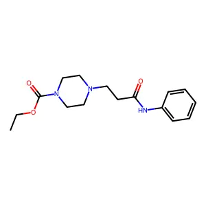 Ethyl 4-[3-oxo-3-(phenylamino)propyl]piperazine-1-carboxylate structure