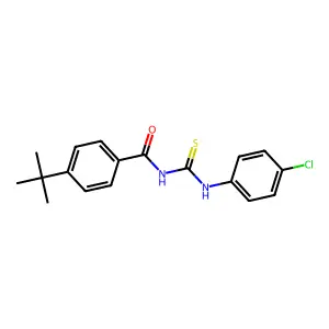 4-tert-butyl-N-[(4-chlorophenyl)carbamothioyl]benzamide structure