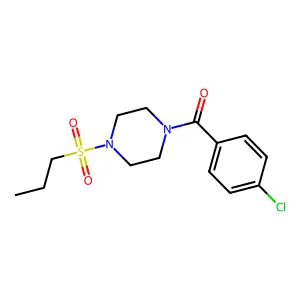 (4-Chlorophenyl)-(4-propylsulfonylpiperazin-1-yl)methanone structure