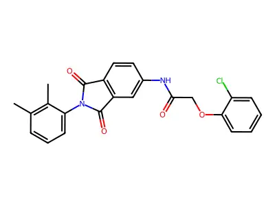 2-(2-chlorophenoxy)-N-[2-(2,3-dimethylphenyl)-1,3-dioxoisoindol-5-yl]acetamide structure