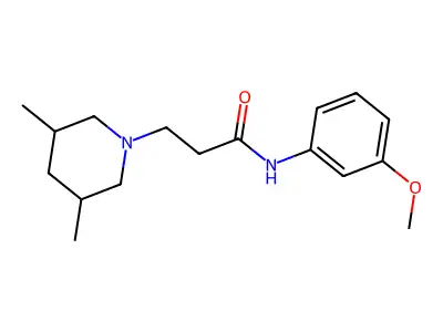 3-(3,5-dimethylpiperidin-1-yl)-N-(3-methoxyphenyl)propanamide structure