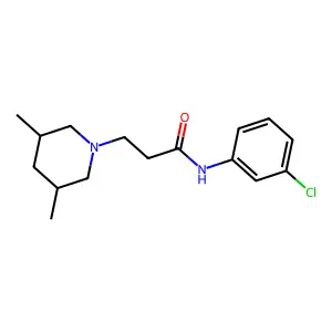 N-(3-chlorophenyl)-3-(3,5-dimethylpiperidin-1-yl)propanamide structure