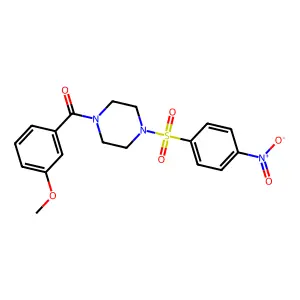 (3-Methoxyphenyl)-[4-(4-nitrophenyl)sulfonylpiperazin-1-yl]methanone structure
