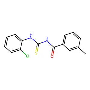 N-[(2-chlorophenyl)carbamothioyl]-3-methylbenzamide structure