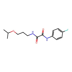 N'-(4-fluorophenyl)-N-(3-propan-2-yloxypropyl)oxamide structure