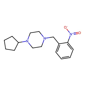 1-Cyclopentyl-4-[(2-nitrophenyl)methyl]piperazine structure