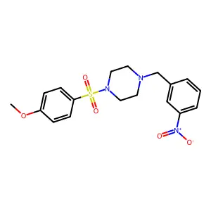 1-[(4-Methoxyphenyl)sulfonyl]-4-(3-nitrobenzyl)piperazine structure