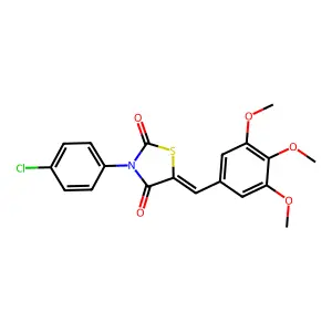 3-(4-Chlorophenyl)-5-(3,4,5-trimethoxybenzylidene)-1,3-thiazolidine-2,4-dione structure