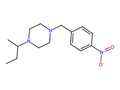 1-Butan-2-yl-4-[(4-nitrophenyl)methyl]piperazine structure