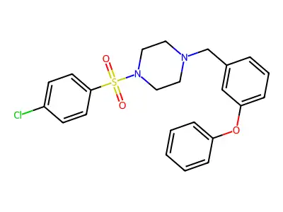 1-(4-Chlorophenyl)sulfonyl-4-[(3-phenoxyphenyl)methyl]piperazine structure