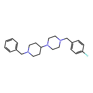1-(1-Benzylpiperidin-4-yl)-4-[(4-fluorophenyl)methyl]piperazine structure