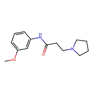 N-(3-甲氧基苯基)-3-吡咯烷-1-基丙酰胺 structure