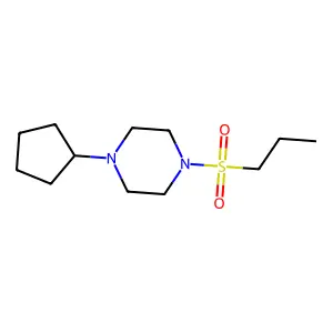 1-Cyclopentyl-4-(propylsulfonyl)piperazine structure