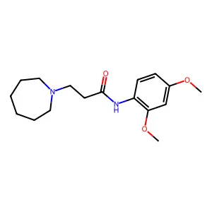 3-(azepan-1-yl)-N-(2,4-dimethoxyphenyl)propanamide structure
