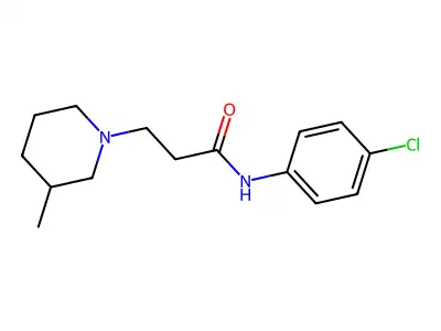 N-(4-chlorophenyl)-3-(3-methylpiperidin-1-yl)propanamide structure