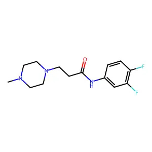 N-(3,4-difluorophenyl)-3-(4-methylpiperazin-1-yl)propanamide structure
