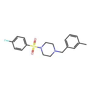 1-[(4-Fluorophenyl)sulfonyl]-4-(3-methylbenzyl)piperazine structure