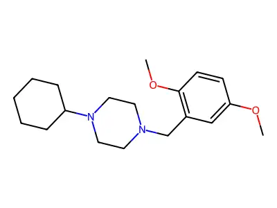 1-Cyclohexyl-4-[(2,5-dimethoxyphenyl)methyl]piperazine structure