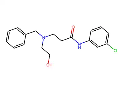3-[benzyl(2-hydroxyethyl)amino]-N-(3-chlorophenyl)propanamide structure