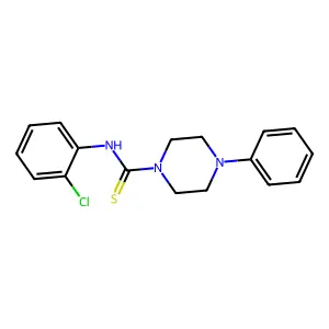 N-(2-chlorophenyl)-4-phenylpiperazine-1-carbothioamide structure