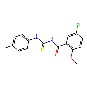 5-chloro-2-methoxy-N-[(4-methylphenyl)carbamothioyl]benzamide structure