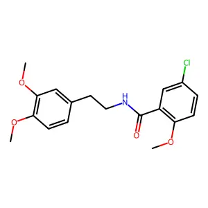5-chloro-N-[2-(3,4-dimethoxyphenyl)ethyl]-2-methoxybenzamide structure