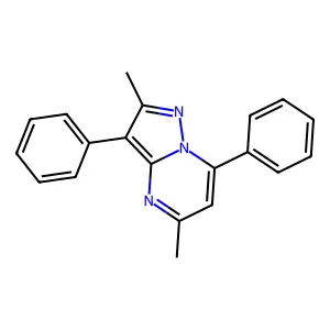 2,5-Dimethyl-3,7-diphenylpyrazolo[1,5-a]pyrimidine structure