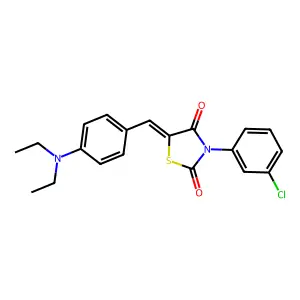 3-(3-Chlorophenyl)-5-[4-(diethylamino)benzylidene]-1,3-thiazolidine-2,4-dione structure