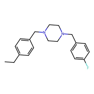 1-(4-Ethylbenzyl)-4-(4-fluorobenzyl)piperazine structure