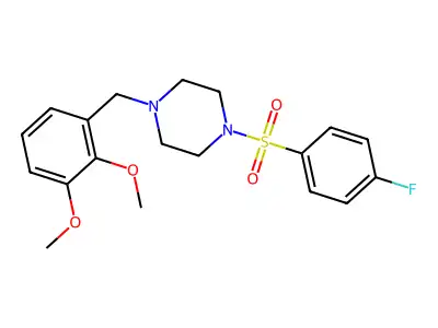 1-(2,3-Dimethoxybenzyl)-4-[(4-fluorophenyl)sulfonyl]piperazine structure