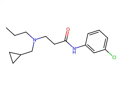 N-(3-chlorophenyl)-3-[cyclopropylmethyl(propyl)amino]propanamide structure