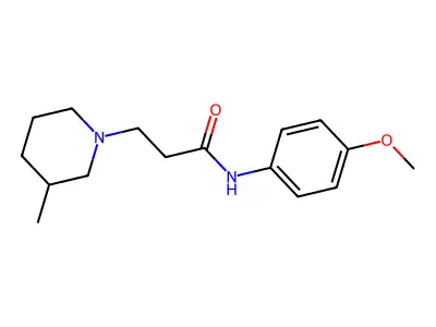 N-(4-methoxyphenyl)-3-(3-methylpiperidin-1-yl)propanamide structure