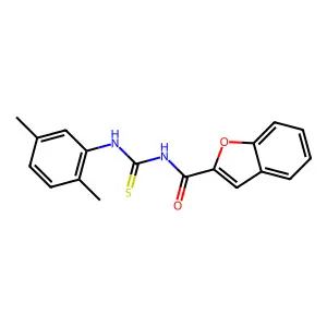 N-[(2,5-dimethylphenyl)carbamothioyl]-1-benzofuran-2-carboxamide structure
