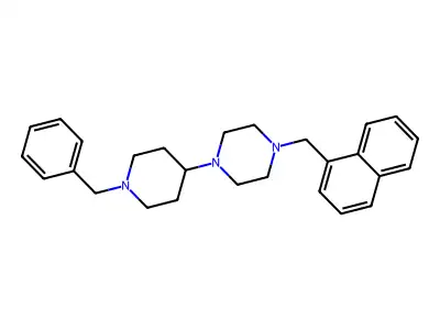 1-(1-Benzylpiperidin-4-yl)-4-(naphthalen-1-ylmethyl)piperazine structure
